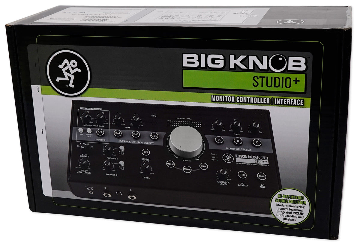Mackie Big Knob Studio + Plus 4x3 Studio Monitor Controller Interface w/ USB I/O