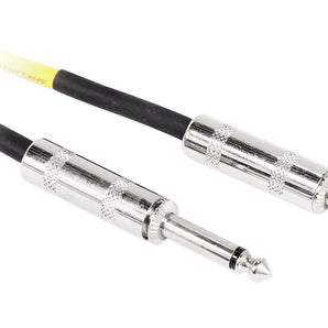 Rockville RCGT10Y 10' 1/4'' TS to 1/4'' TS Instrument Cable-Yellow 100% Copper