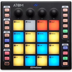 PRESONUS ATOM 16 Pad USB MIDI RGB DJ Controller+Studio One Recording Software