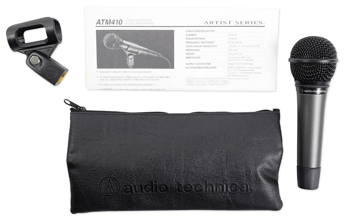 ATM410 Dynamic Cardioid Mic w/ Neodymium Magnet + PRO-M50 Headphones