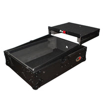 ProX XS-M12LTBL Black on Black Mixer Flight Case For 12" Mixers + Laptop Shelf