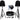 Rockville GB1 Portable Powered PA System W/ Mixer+Speakers+Stands+Mic DJ Package