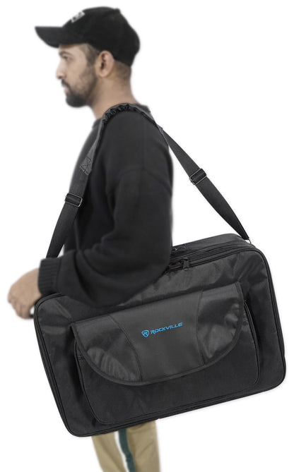 Rockville DJ Carry Case For Mixers/Controllers/CD Players/Laptops+Bonus Gear Bag