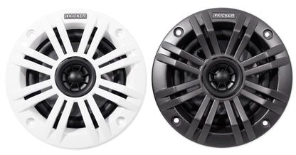 Pair KICKER 45KM44 4" 150 Watt Weatherproof Marine Speakers KM4