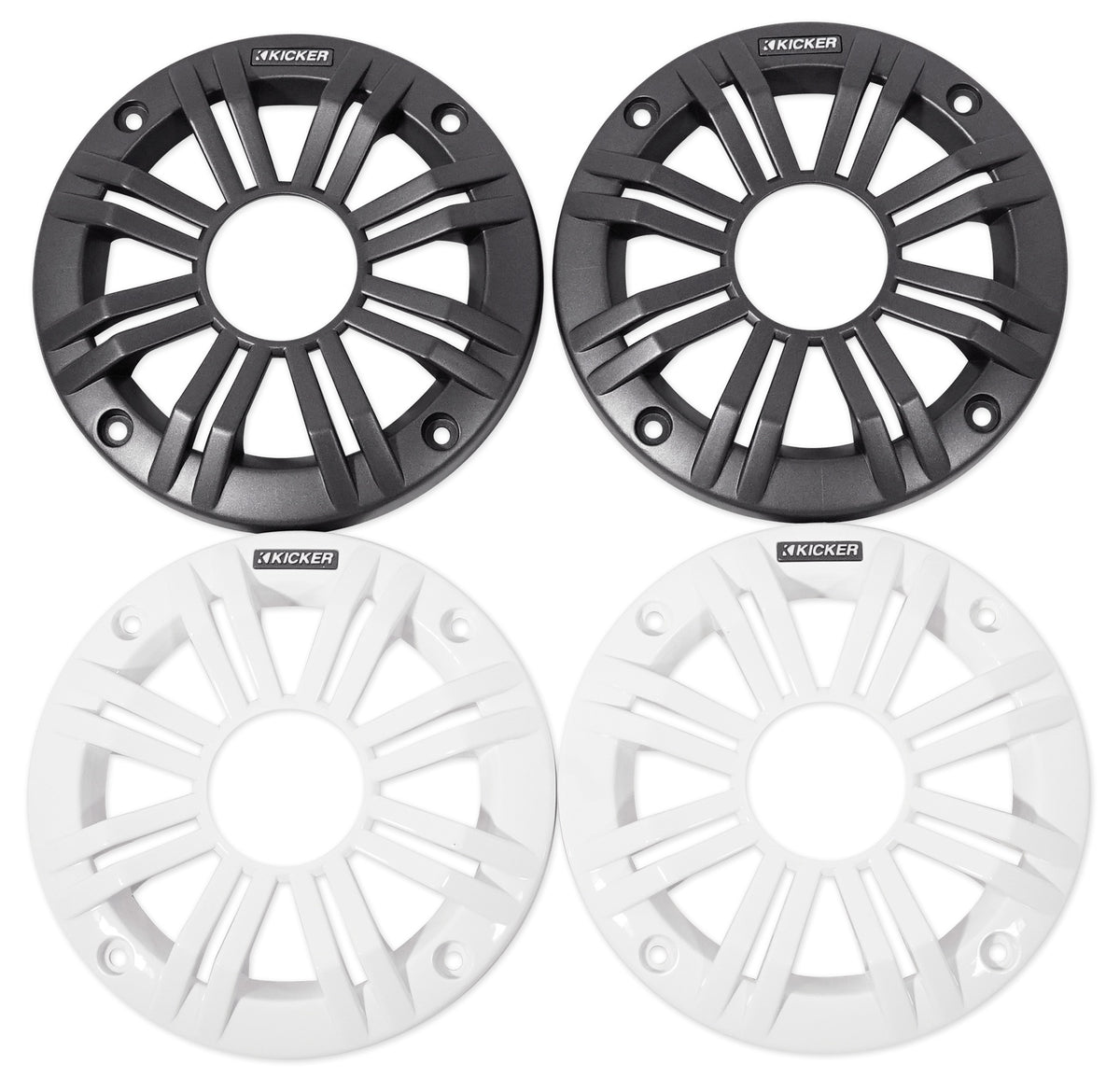 Pair KICKER 45KM44 4" 150 Watt Weatherproof Marine Speakers KM4