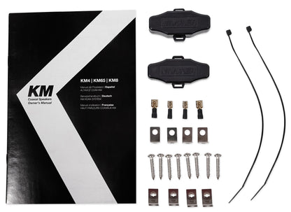 Pair KICKER 45KM42 4" Marine Speakers KM4