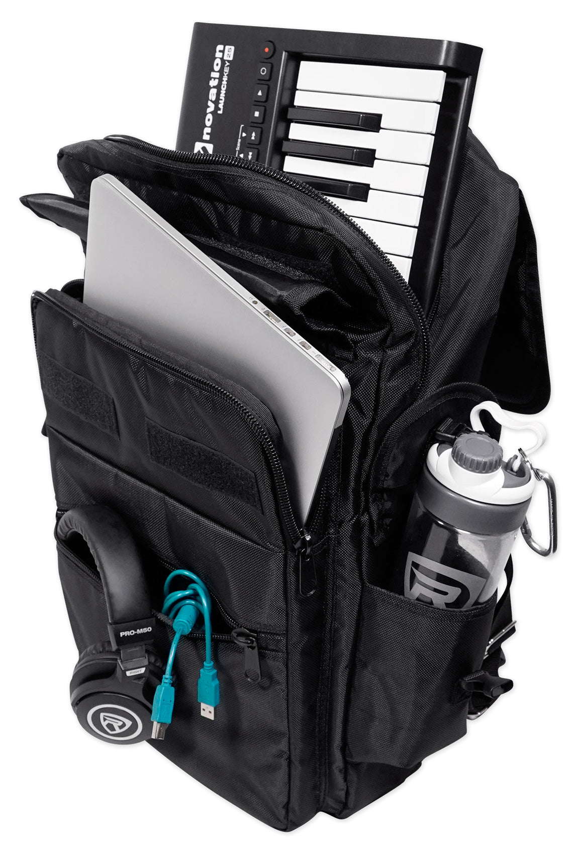 Rockville 25-Key Case Soft Carry Bag Backpack For Impulse+Launchkey 25 Keyboards