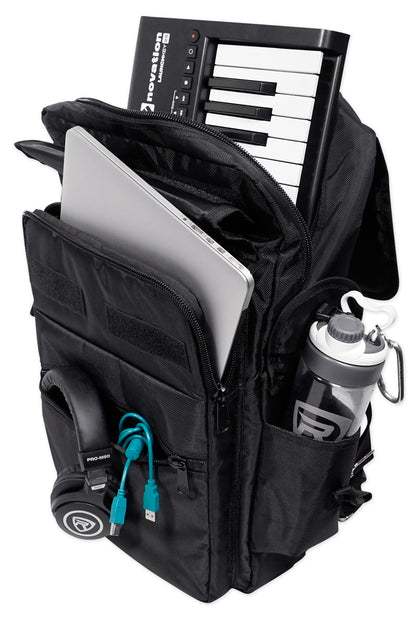 Rockville 25-Key Case Soft Carry Bag Backpack For Impulse+Launchkey 25 Keyboards