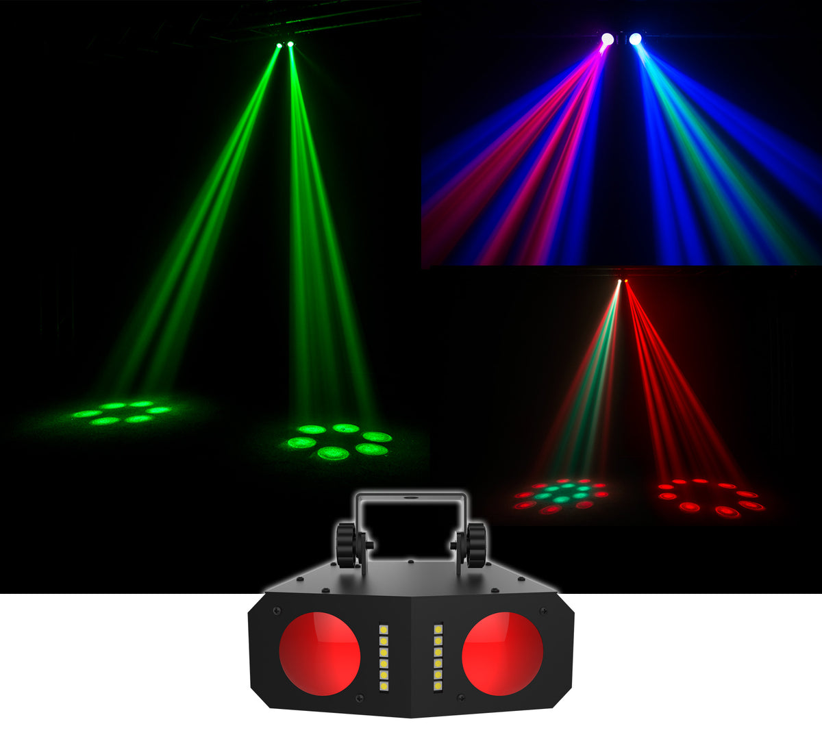 Chauvet DJ Duo Moon LED Moonflower/Strobe Effect Light, Sound-Activated Programs