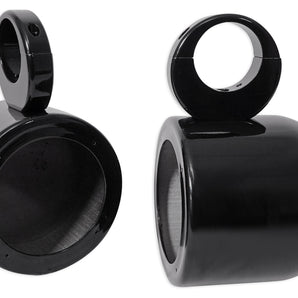Pair Rockville MAC525B 5.25" Black Marine Wakeboard Tower Speaker Pod Enclosures