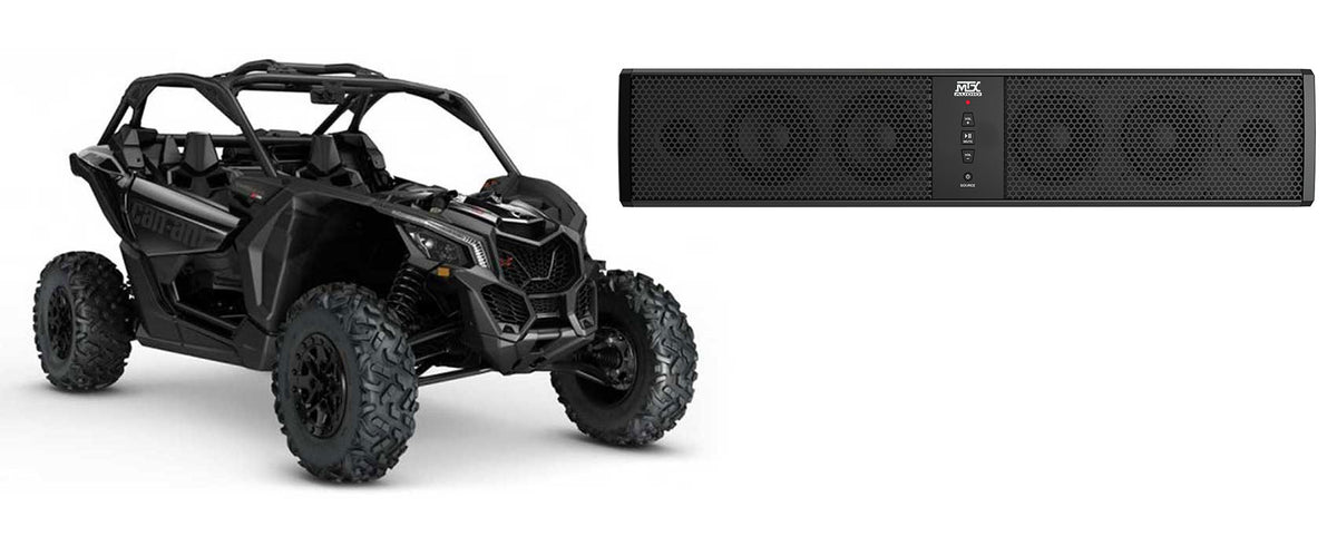 MTX Rollbar Six-Speaker Marine Soundbar System+AUX Output for Can-Am Maverick