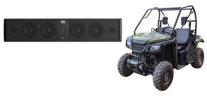 MTX Rollbar Roll Cage 6-Speaker Marine Soundbar+AUX Output for Honda Pioneer
