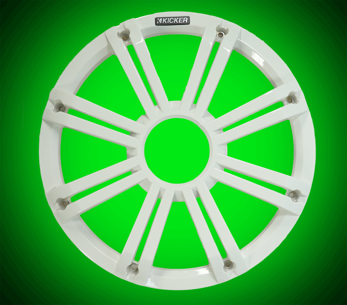 KICKER 45KMG10W 10" White Grille w/ LED For KM10 And KMF10 Subwoofer Subs KMG10W