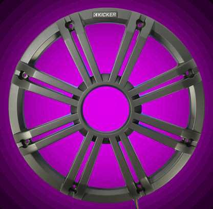 Kicker 45KMG10C 10" Charcoal Grille w/LED For KM10 + KMF10 Subwoofer Subs KMG10C