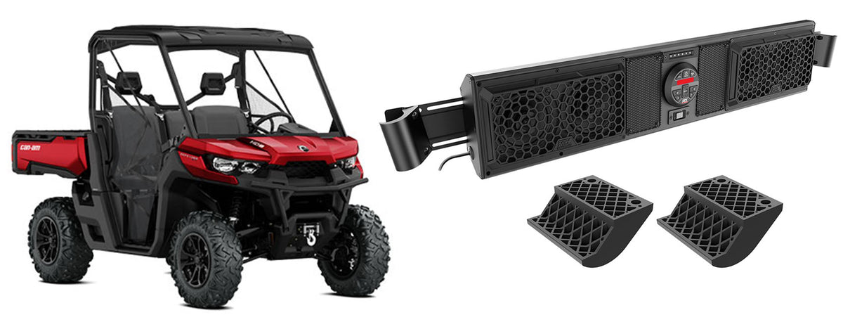 Can-Am Defender 4-Speaker Marine Soundbar System w/Bluetooth For ProfileCages
