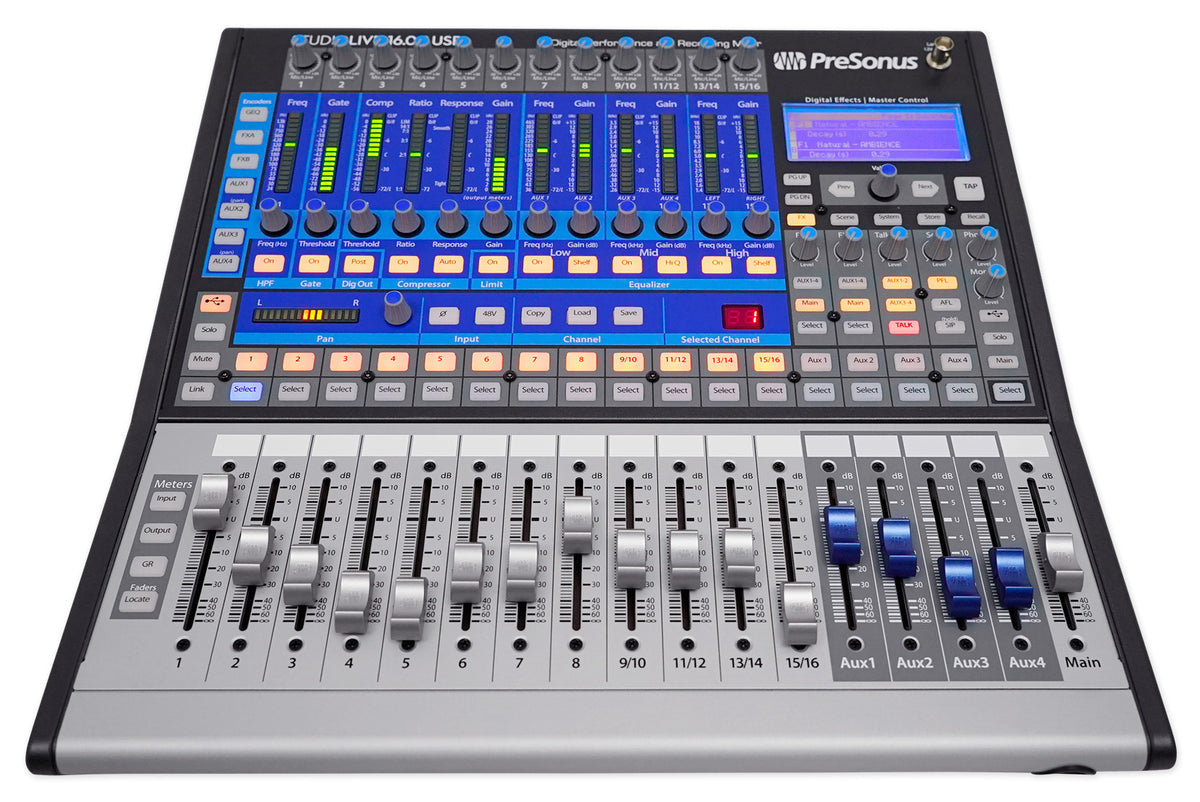 Presonus StudioLive 16.0.2 USB: 16x2 Live/Recording Digital Mixer w/ Interface