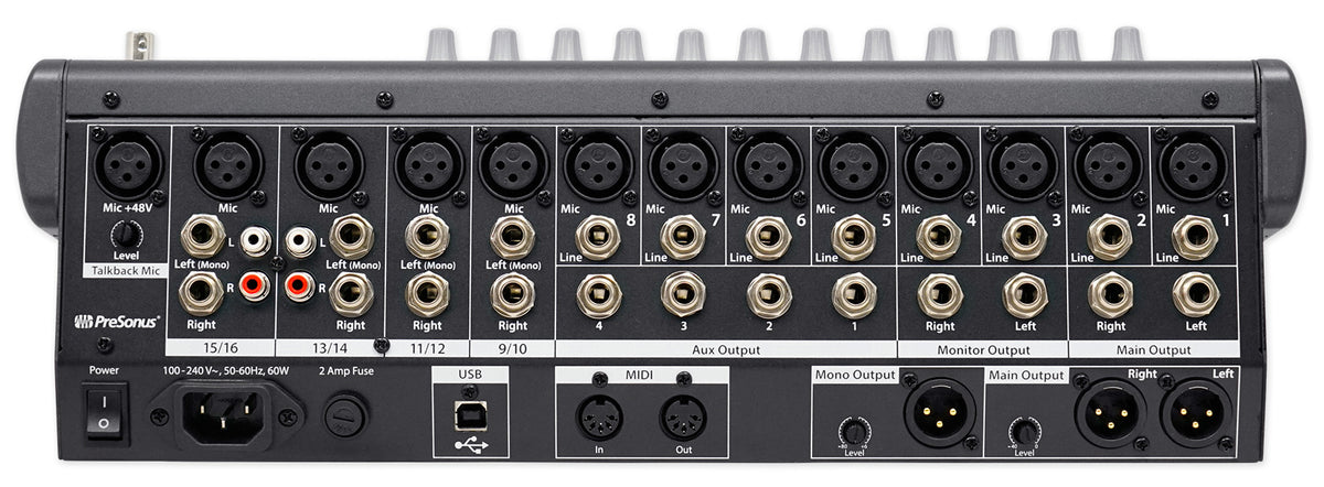 Presonus StudioLive 16.0.2 USB: 16x2 Live/Recording Digital Mixer w/ Interface