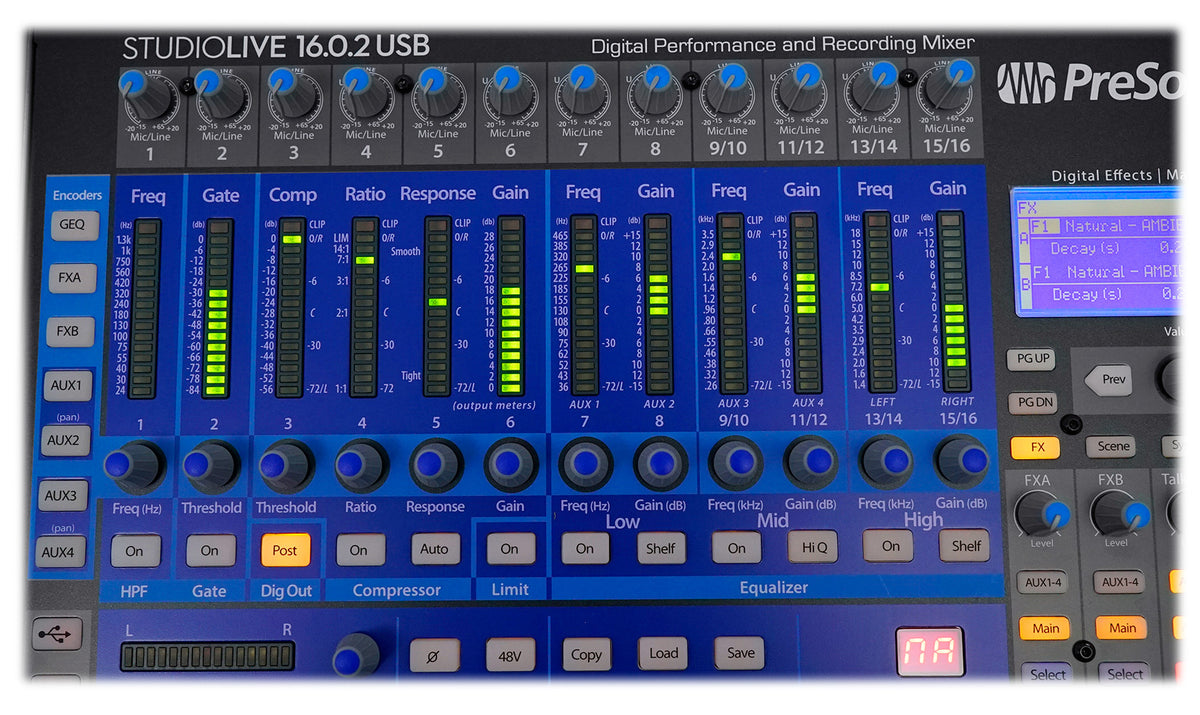 Presonus StudioLive 16.0.2 USB: 16x2 Live/Recording Digital Mixer w/ Interface