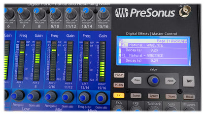 Presonus StudioLive 16.0.2 USB: 16x2 Live/Recording Digital Mixer w/ Interface