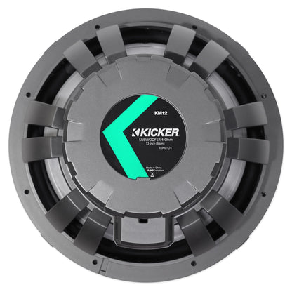 KICKER 45KM124 12" 350w Peak/175w RMS Marine Boat Subwoofer SVC 4-ohm Sub KM12
