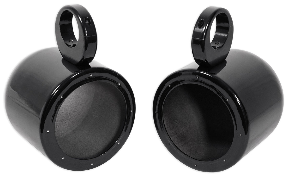(4) 45KM654 6.5" 390W Black Tower Speakers for Polaris RZR/ATV/UTV