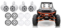 (4) 45KM654 6.5" 390W White Tower Speakers for Polaris RZR/ATV/UTV