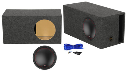 MTX 5512-22 12" 800 Watt DVC 2-ohm Car Audio Subwoofer+Vented Sub Box Enclosure