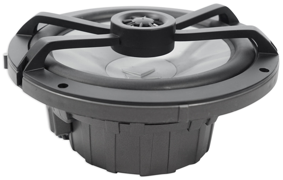 (4) 45KM654 6.5" 390W Marine Boat Speakers with Charcoal & White Grilles