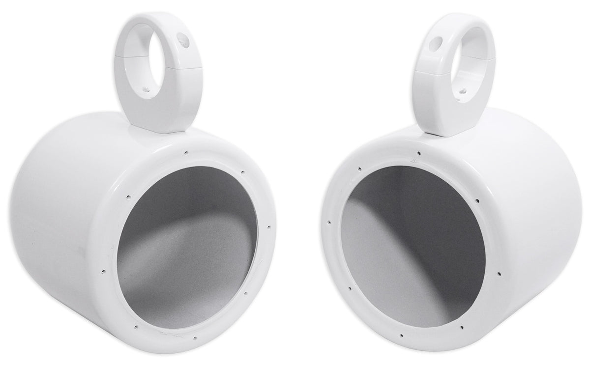 (4) KICKER 45KM654 6.5" 390 Watt White Marine Wakeboard Tower Boat Speakers