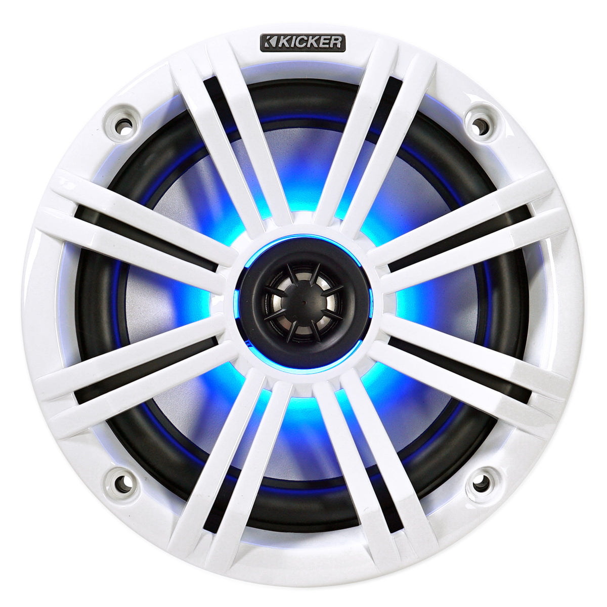 (4) 45KM654L 6.5" 390W Black LED Marine Wakeboard Tower Boat Speakers
