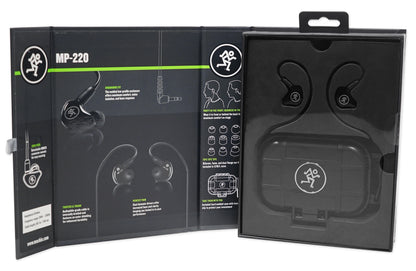 Mackie MP-220 Dual Dynamic Driver Professional In-Ear Monitors+Molded Carry Case