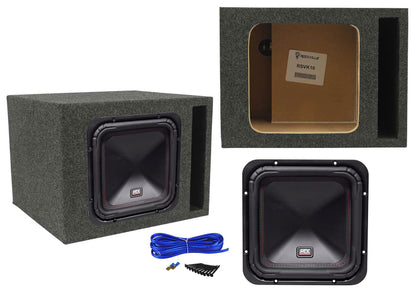 MTX S6510-44 10" 500w RMS Car Audio Square Subwoofer+Vented Sub Box Enclosure