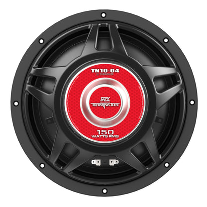2) MTX Terminator TN10-04 10” 600w Car Audio Subwoofers+Sealed Sub Box Enclosure