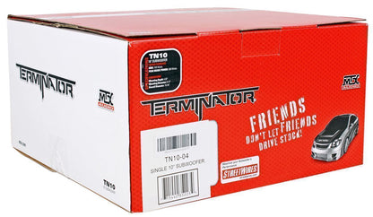 2) MTX Terminator TN10-04 10” 600w Car Audio Subwoofers+Vented Sub Box Enclosure
