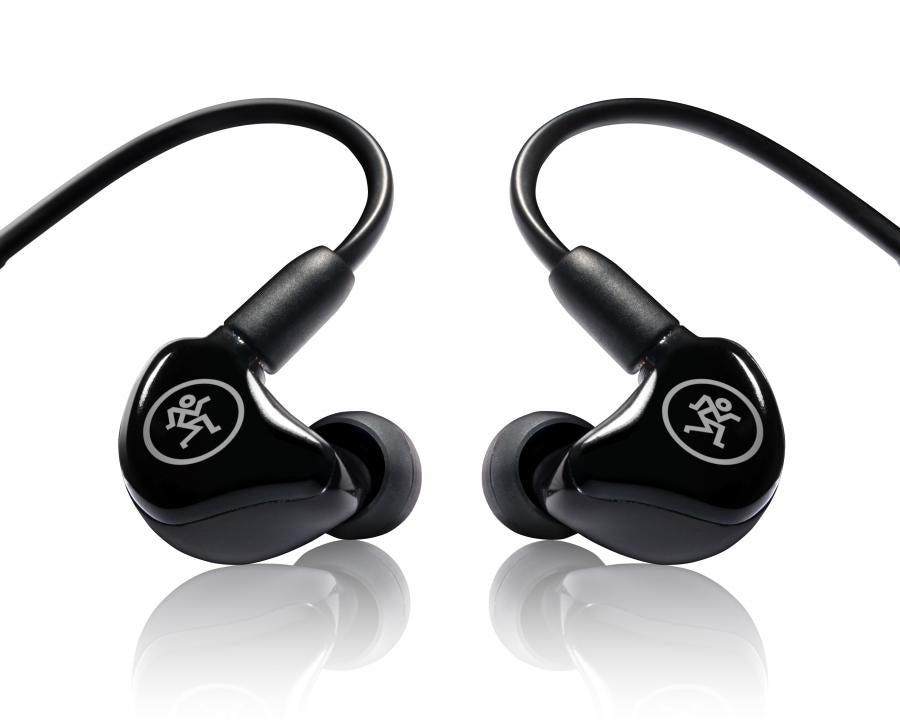 ATM350U Mini Condenser Clip-On Mic + Pair Mackie In-Ear Monitors