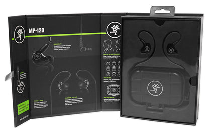 ATM350U Mini Condenser Clip-On Mic + Pair Mackie In-Ear Monitors