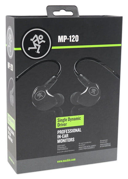 ATM350U Mini Condenser Clip-On Mic + Pair Mackie In-Ear Monitors