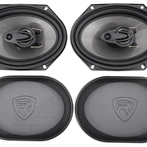 Pair Rockville RV68.3A 6x8" 3-Way Car Speakers 900 Watts/170 Watts RMS CEA Rated