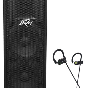Peavey PV215 Dual 15" 1400w Speaker Cabinet Enclosure PV 215 + Earbuds