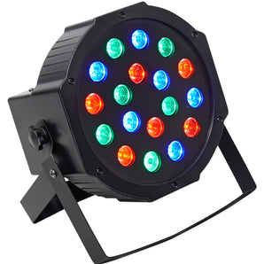 (2) Rockville RockPAR50 LED RGB Compact Par Can DJ/Club DMX Wash Lights+Cables