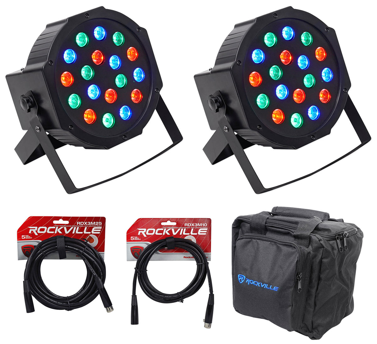 RockPAR50 2-Pack + RLB90 + RDX3M25 + RDX3M10 2-Pack