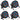 (4) Rockville RockPAR50 LED RGB Compact Par Can DJ/Club DMX Wash Lights