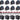 (8) Rockville RockPAR50 LED RGB Par Can DJ/Club DMX Wash Lights+Cables+Bags