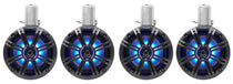 (4) 45KMTC65 6.5" Marine Wakeboard Tower Speakers w/LEDs