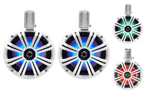 Pair KICKER 45KMTC8W 8" 600 Watt Marine Wakeboard Tower Speakers w/LED's KMTC8