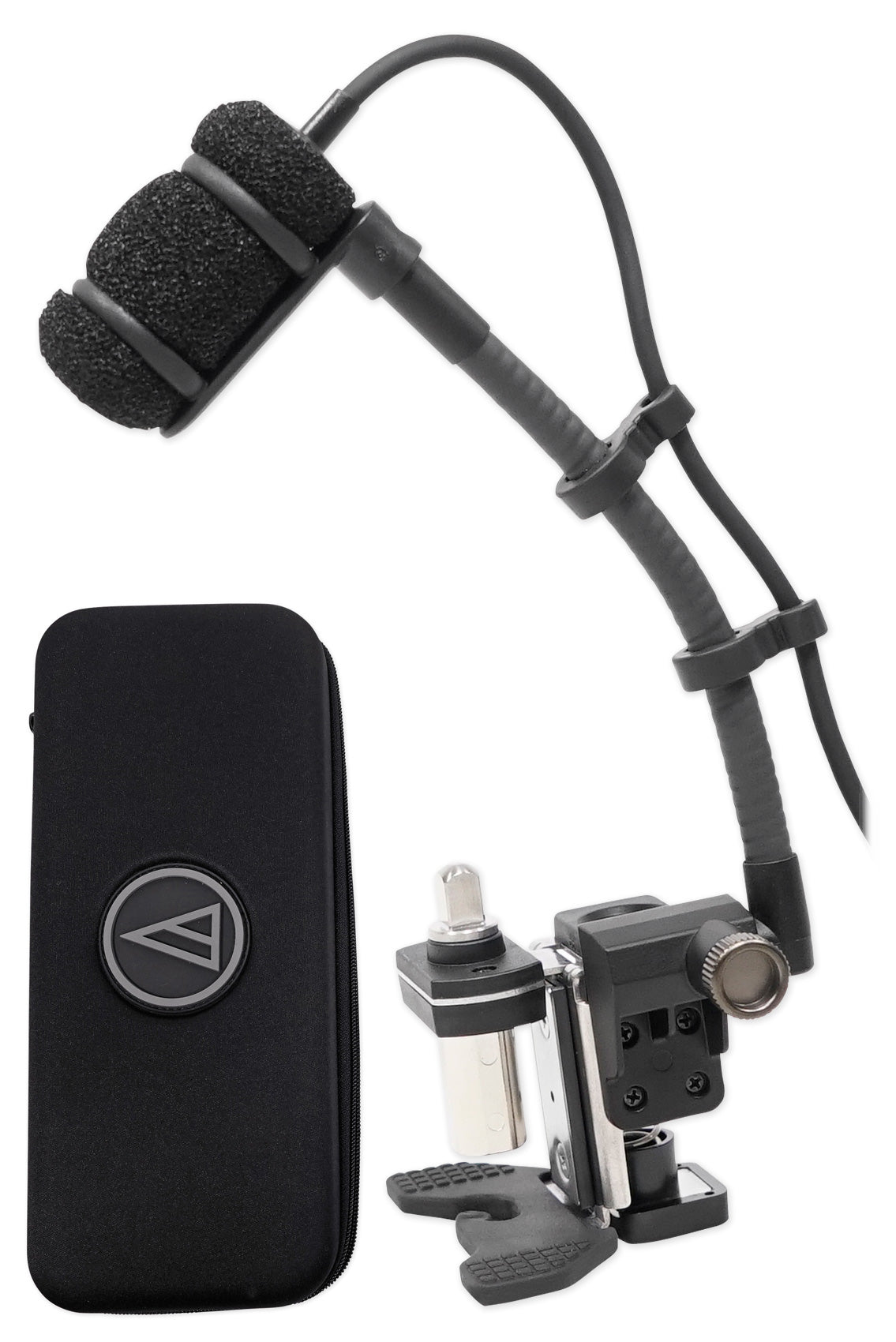 ATM350D Mic w/ Gooseneck + Drum Mount + Mackie In-Ear Monitors