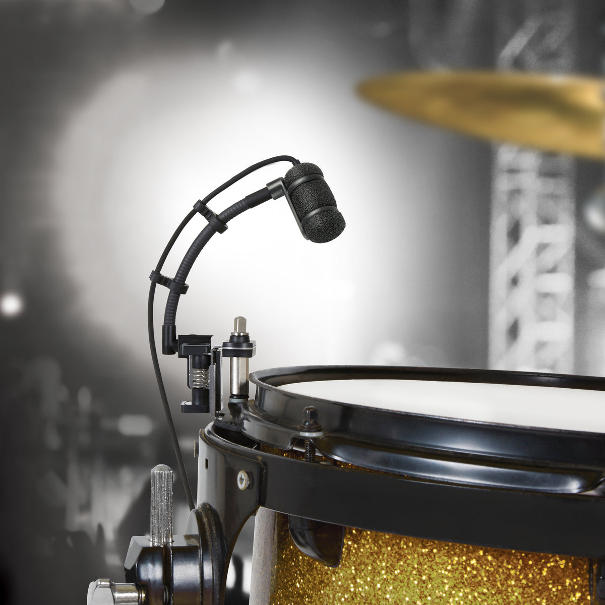 ATM350D Mic w/ Gooseneck + Drum Mount + Mackie In-Ear Monitors
