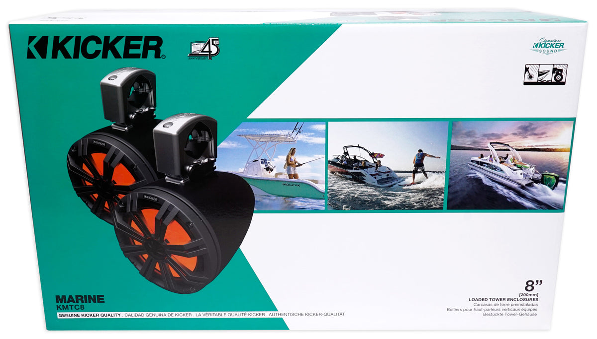 (4) 45KMTC8 8" Marine Wakeboard Tower Speakers w/LEDs