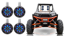 (4) 45KMTC8 8" Tower Speakers w/LEDs for Polaris RZR/ATV/UTV
