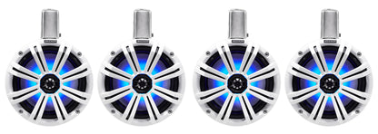 (4) 45KMTC8W 8" Marine Wakeboard Tower Speakers w/LEDs